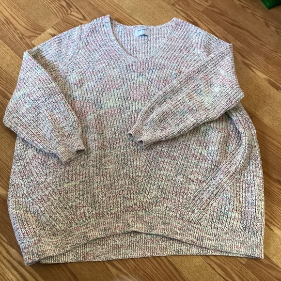 Old Navy Sweaters - Old Navy Pastel Confetti V~Neck  Thick Sweater Size 4X